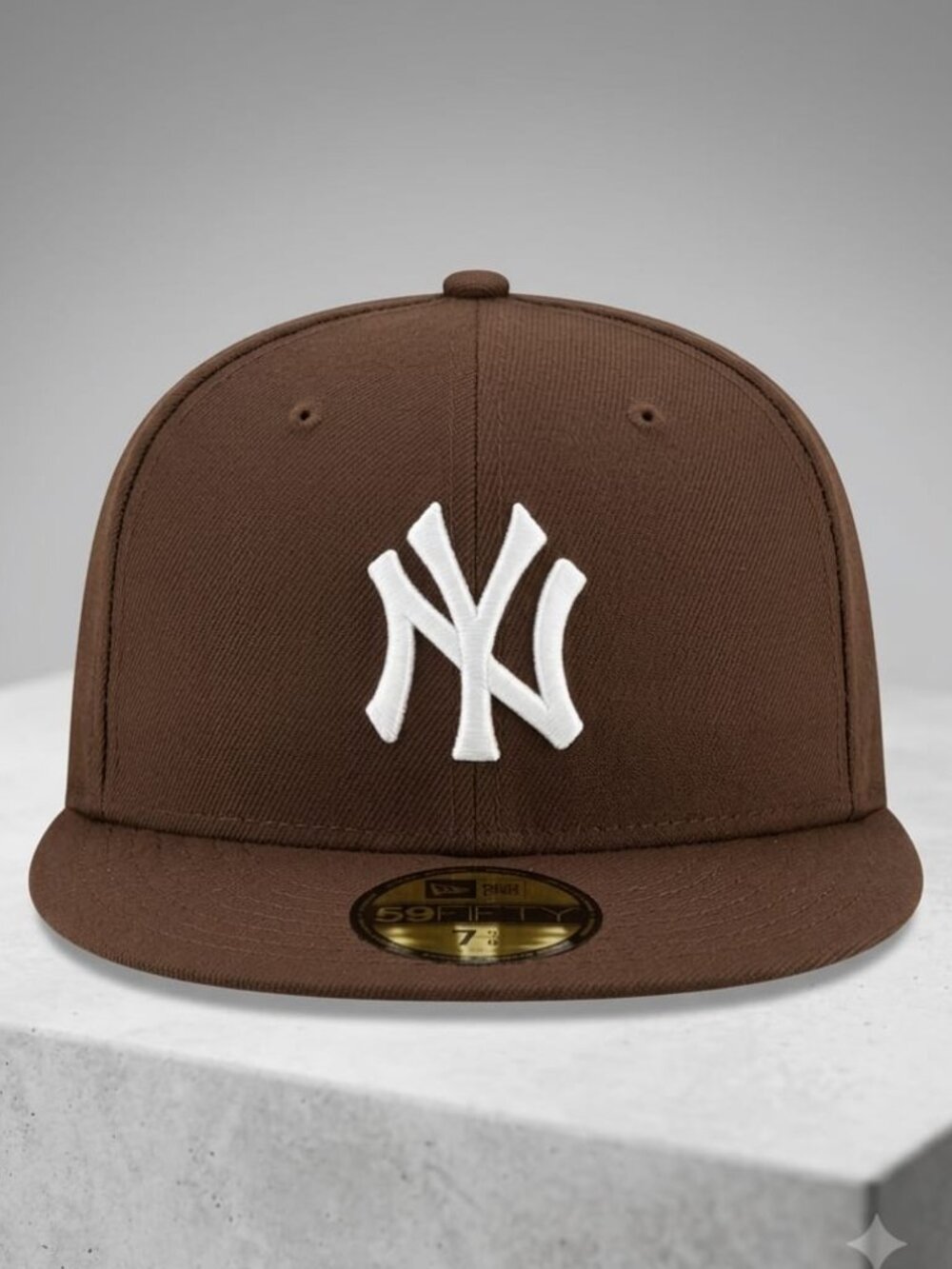 New York Yankees  Wool 59FIFTY Fitted Brown/white 7  5/8